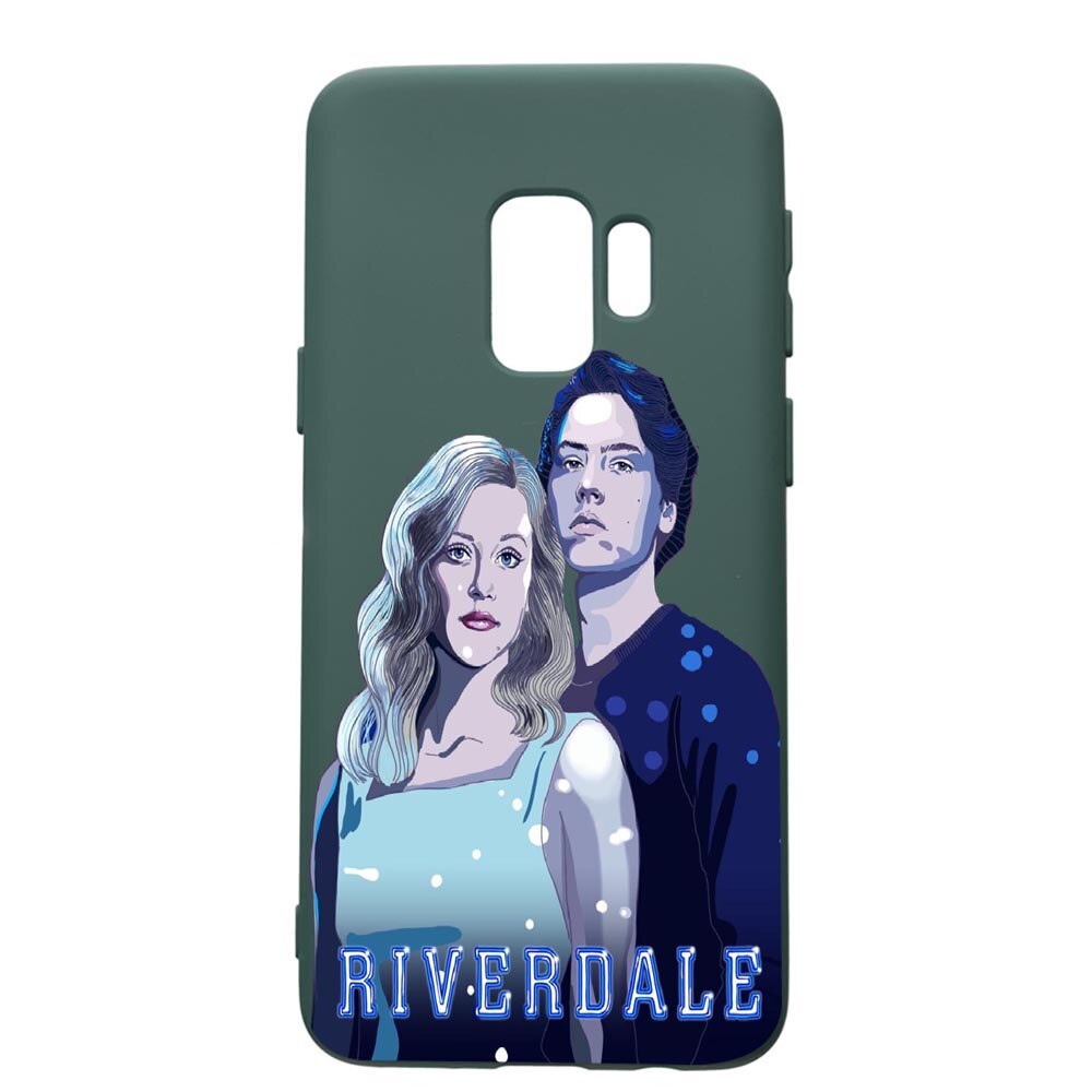 Husa Premium Silicon Compatibila Cu Samsung Galaxy S9, Riverdale, cu interiorul din material textil, protectie camera, Forest Green, PFG614