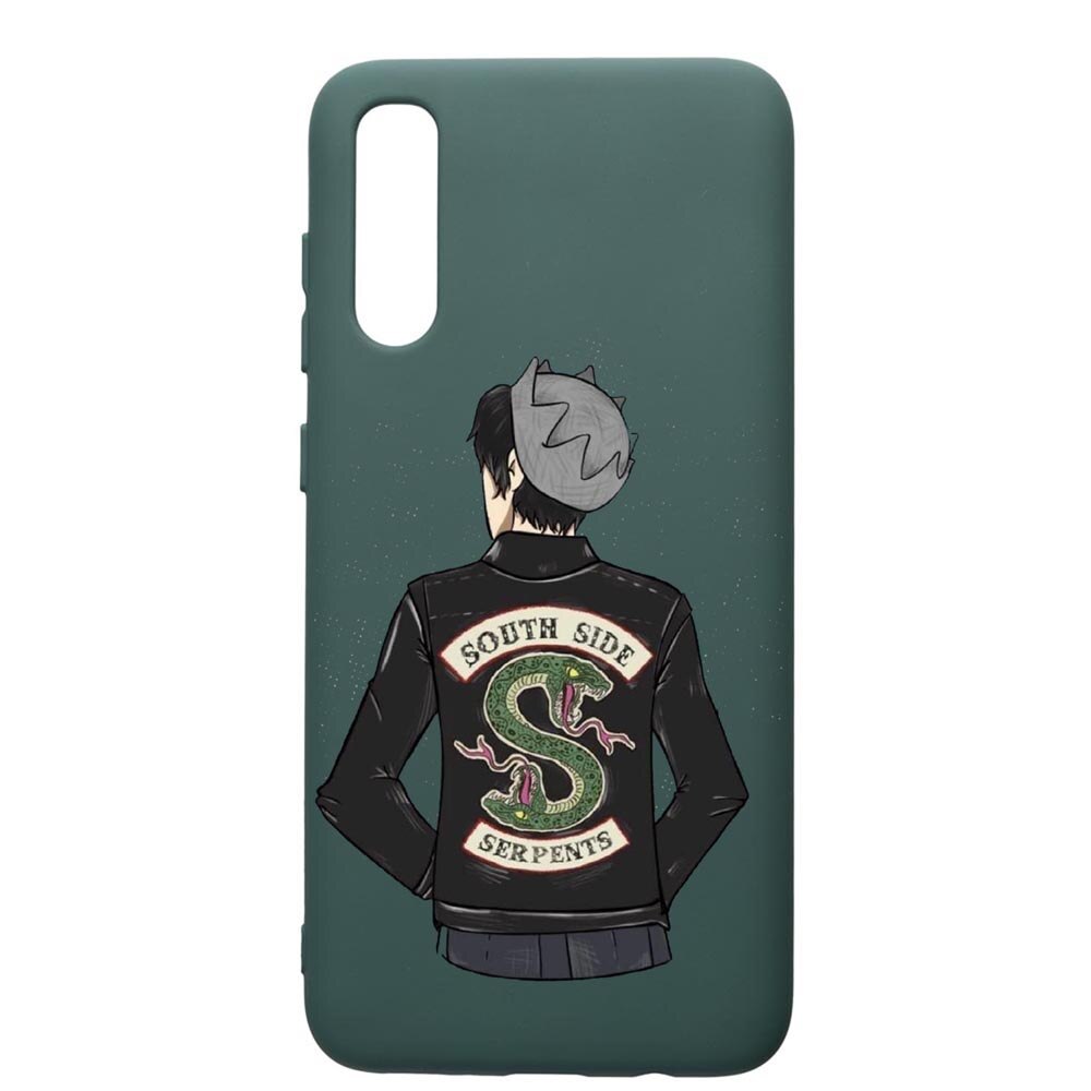 Husa Premium Silicon Compatibila Cu Samsung Galaxy A70, Riverdale - South Side Serpents, cu interiorul din material textil, protectie camera, Forest Green, PFG619