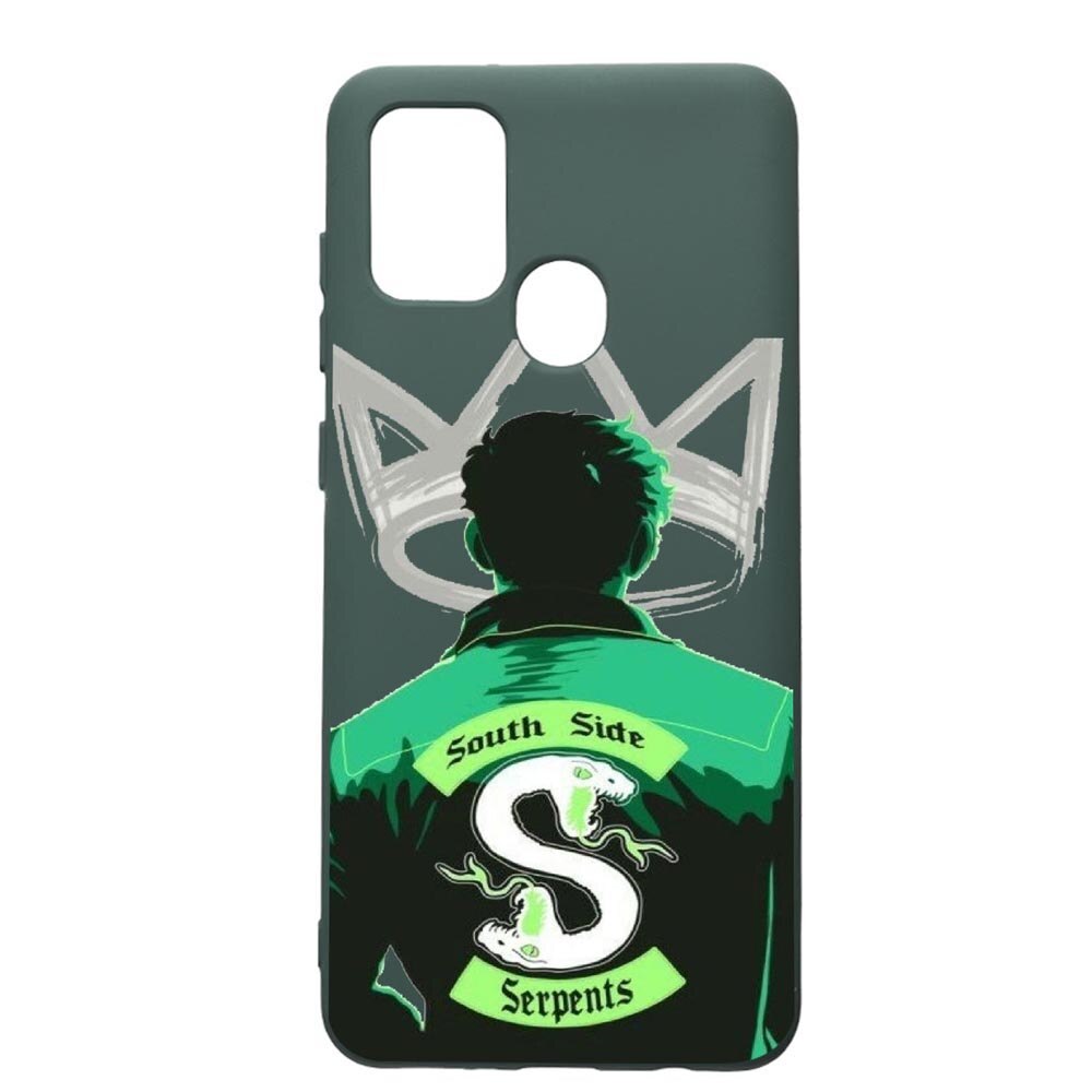Husa Premium Silicon Compatibila Cu Huawei P Smart 2020, Riverdale - South Side Serpents, cu interiorul din material textil, protectie camera, Forest Green, PFG620