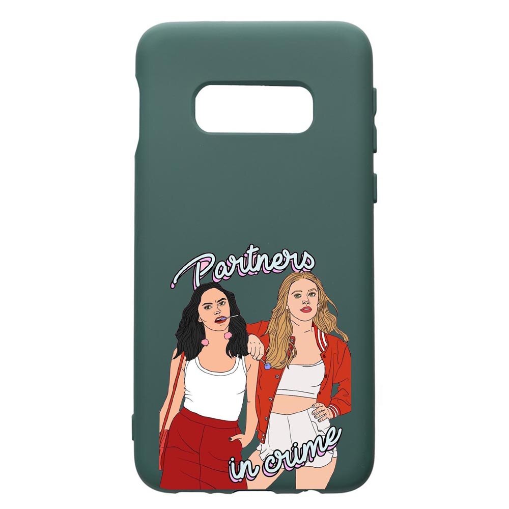 Husa Premium Silicon Compatibila Cu Samsung Galaxy S10e, Riverdale - Crime, cu interiorul din material textil, protectie camera, Forest Green, PFG621