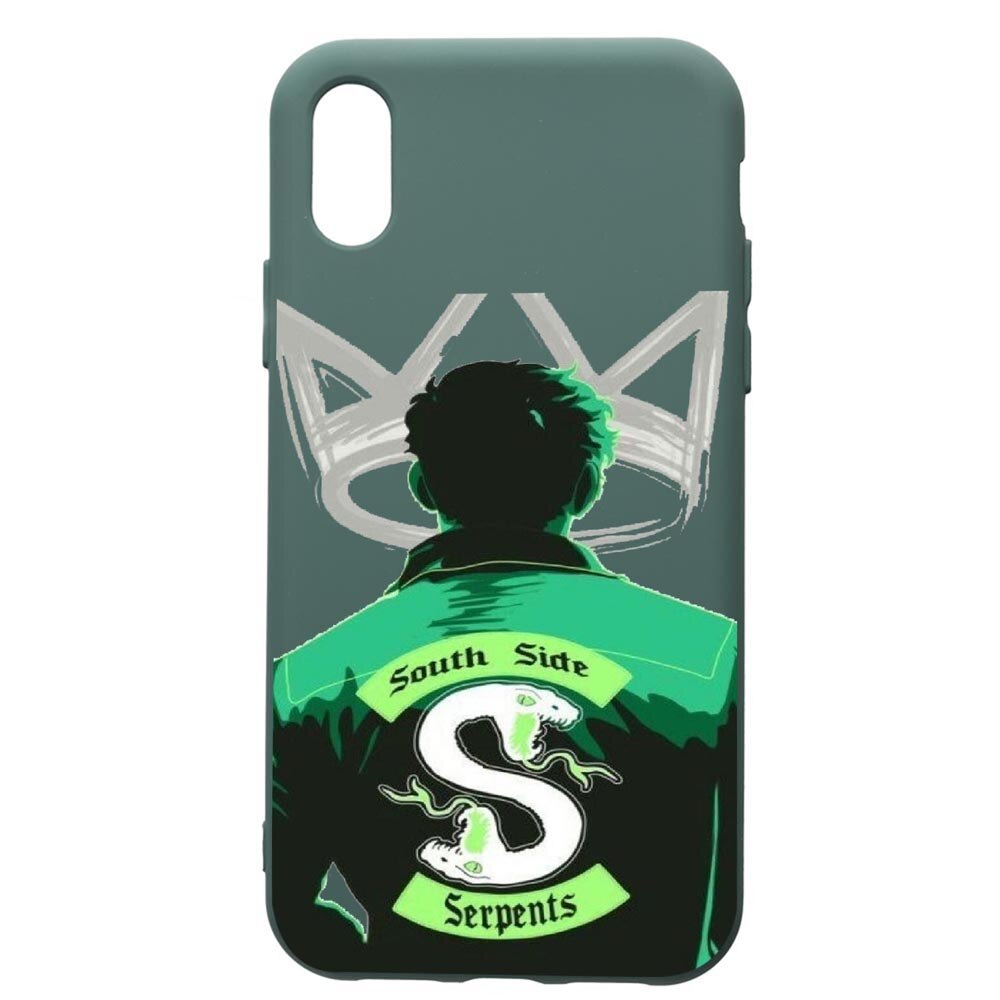 Husa Premium Silicon Compatibila Cu Samsung Galaxy A10, Riverdale - South Side Serpents, cu interiorul din material textil, protectie camera, Forest Green, PFG620