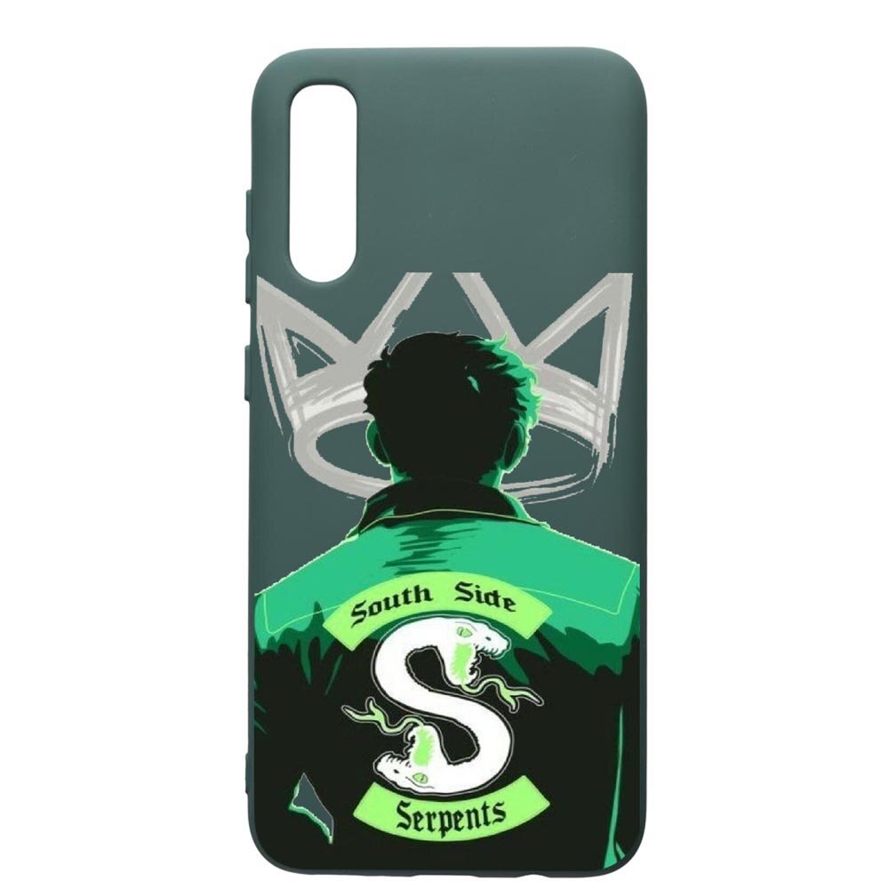 Husa Premium Silicon Compatibila Cu Samsung Galaxy A70, Riverdale - South Side Serpents, cu interiorul din material textil, protectie camera, Forest Green, PFG620