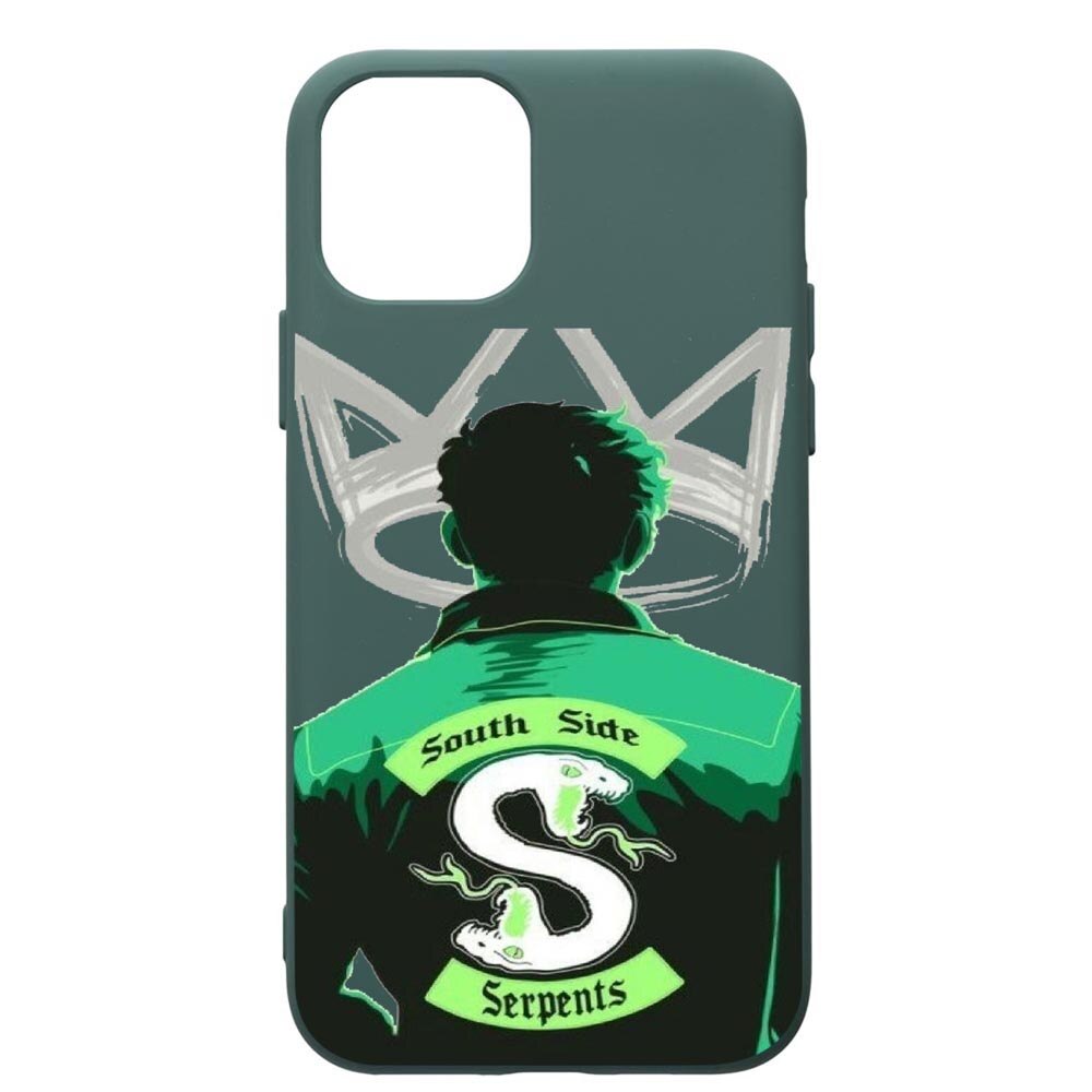 Husa Premium Silicon Compatibila Cu Apple iPhone 11 Pro Max, Riverdale - South Side Serpents, cu interiorul din material textil, protectie camera, Forest Green, PFG620