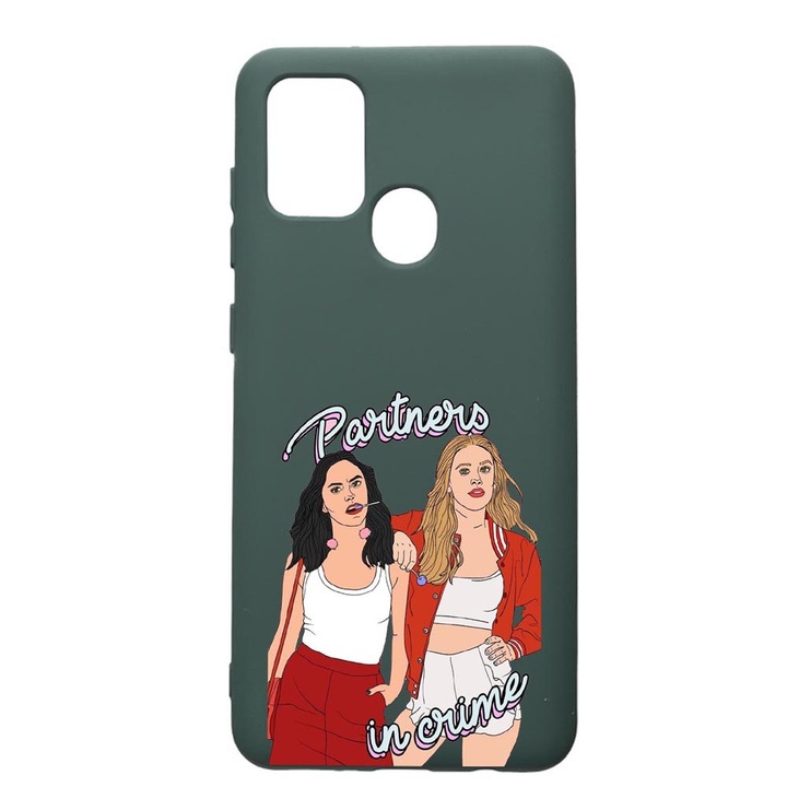 Husa Premium Silicon Compatibila Cu Huawei P Smart 2020, Riverdale - Crime, cu interiorul din material textil, protectie camera, Forest Green, PFG621