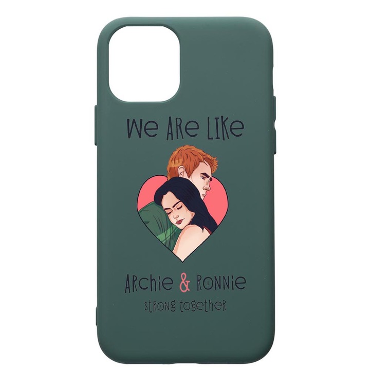 Husa Premium Silicon Compatibila Cu Apple iPhone 11 Pro Max, Riverdale - Love, cu interiorul din material textil, protectie camera, Forest Green, PFG624
