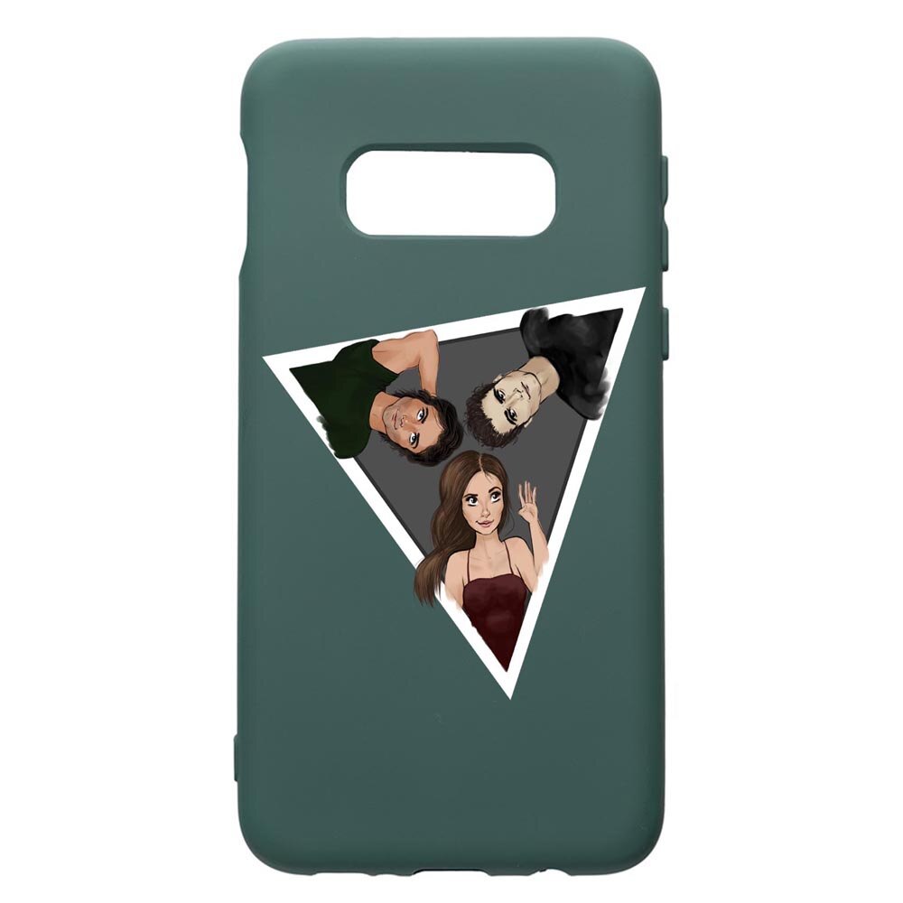 Husa Premium Silicon Compatibila Cu Samsung Galaxy S8, Vampire Diaries, cu interiorul din material textil, protectie camera, Forest Green, PFG577