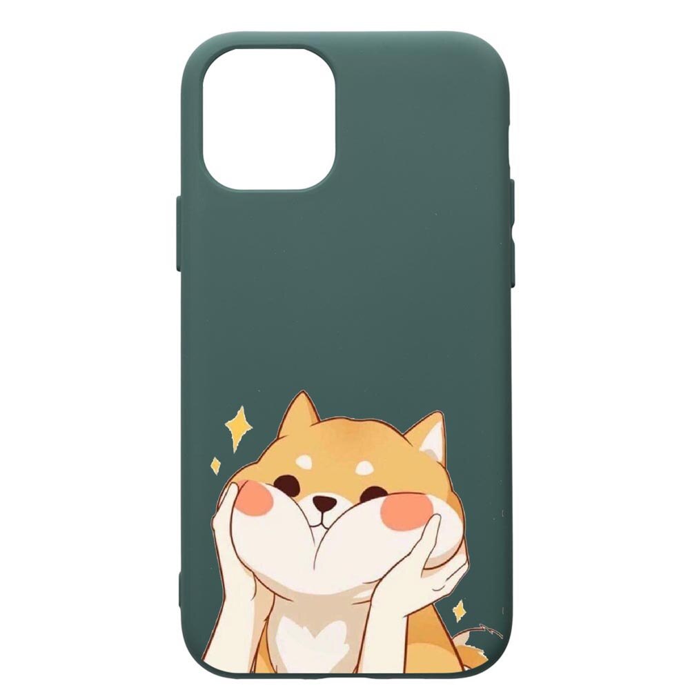 Husa Premium Silicon Compatibila Cu Apple iPhone 11 Pro Max, Sweet Cat, cu interiorul din material textil, protectie camera, Forest Green, PFG596