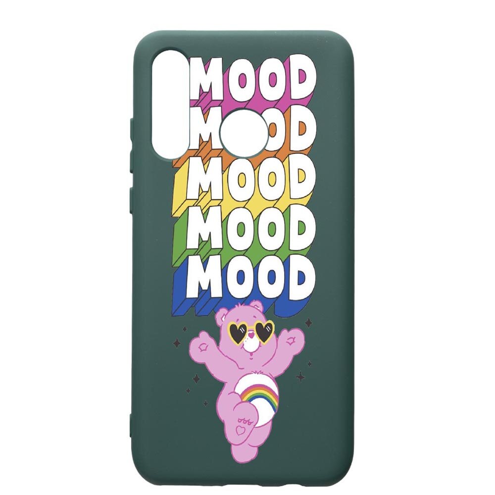 Husa Premium Silicon Compatibila Cu Huawei P30 Lite, Mood - Pink Bear, cu interiorul din material textil, protectie camera, Forest Green, PFG599