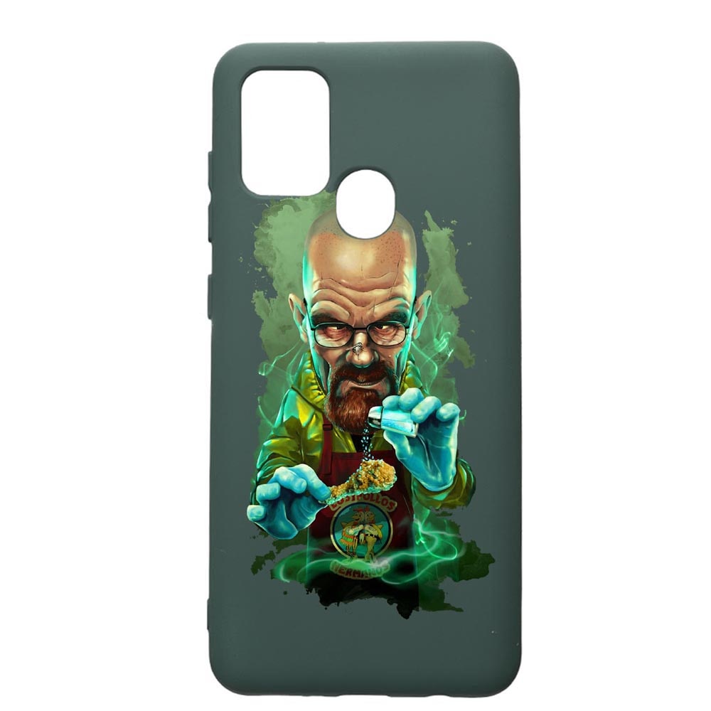 Husa Premium Silicon Compatibila Cu Huawei P Smart 2020, Breaking Bad, cu interiorul din material textil, protectie camera, Forest Green, PFG367