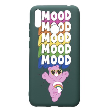 Husa Premium Silicon Compatibila Cu Huawei Y7 2019, Mood - Pink Bear, cu interiorul din material textil, protectie camera, Forest Green, PFG599 Husa Premium Silicon Compatibila Cu Huawei Y7 2019, Mood - Pink Bear, cu interiorul din material textil, protectie camera, Forest Green, PFG599