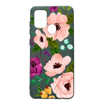 Husa Premium Silicon Compatibila Cu Samsung Galaxy A21S, Flowers, cu interiorul din material textil, protectie camera, Forest Green, PFG629 Husa Premium Silicon Compatibila Cu Samsung Galaxy A21S, Flowers, cu interiorul din material textil, protectie camera, Forest Green, PFG629