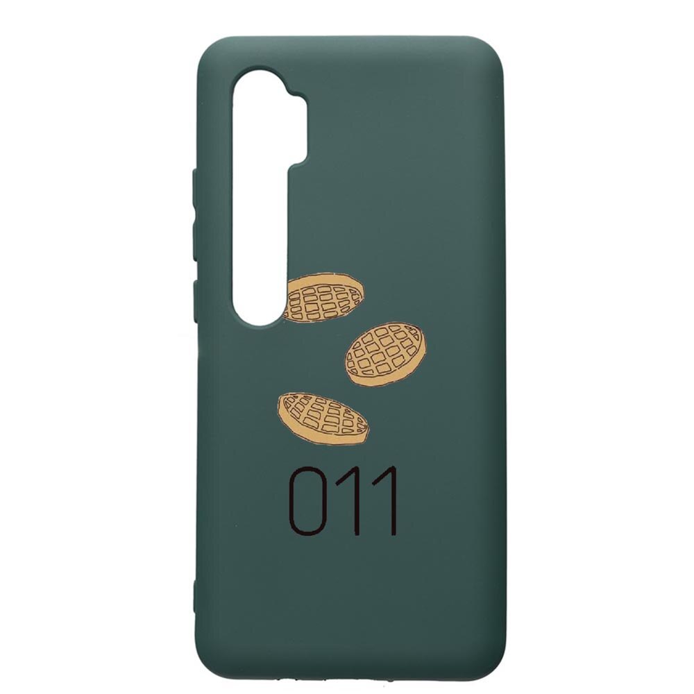 Husa Premium Silicon Compatibila Cu Xiaomi Mi Note 10, Stranger Things, cu interiorul din material textil, protectie camera, Forest Green, PFG304