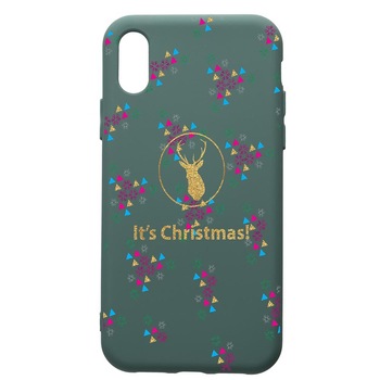 Husa Premium Silicon Compatibila Cu Samsung Galaxy A10, Xmas, cu interiorul din material textil, protectie camera, Forest Green, PFG313 Husa Premium Silicon Compatibila Cu Samsung Galaxy A10, Xmas, cu interiorul din material textil, protectie camera, Forest Green, PFG313