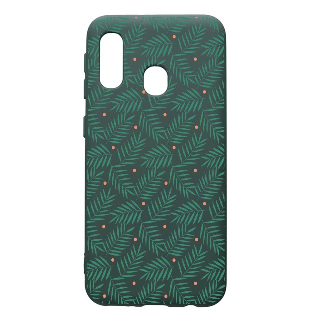 Husa Premium Silicon Compatibila Cu Samsung Galaxy A20E, Xmas, cu interiorul din material textil, protectie camera, Forest Green, PFG310