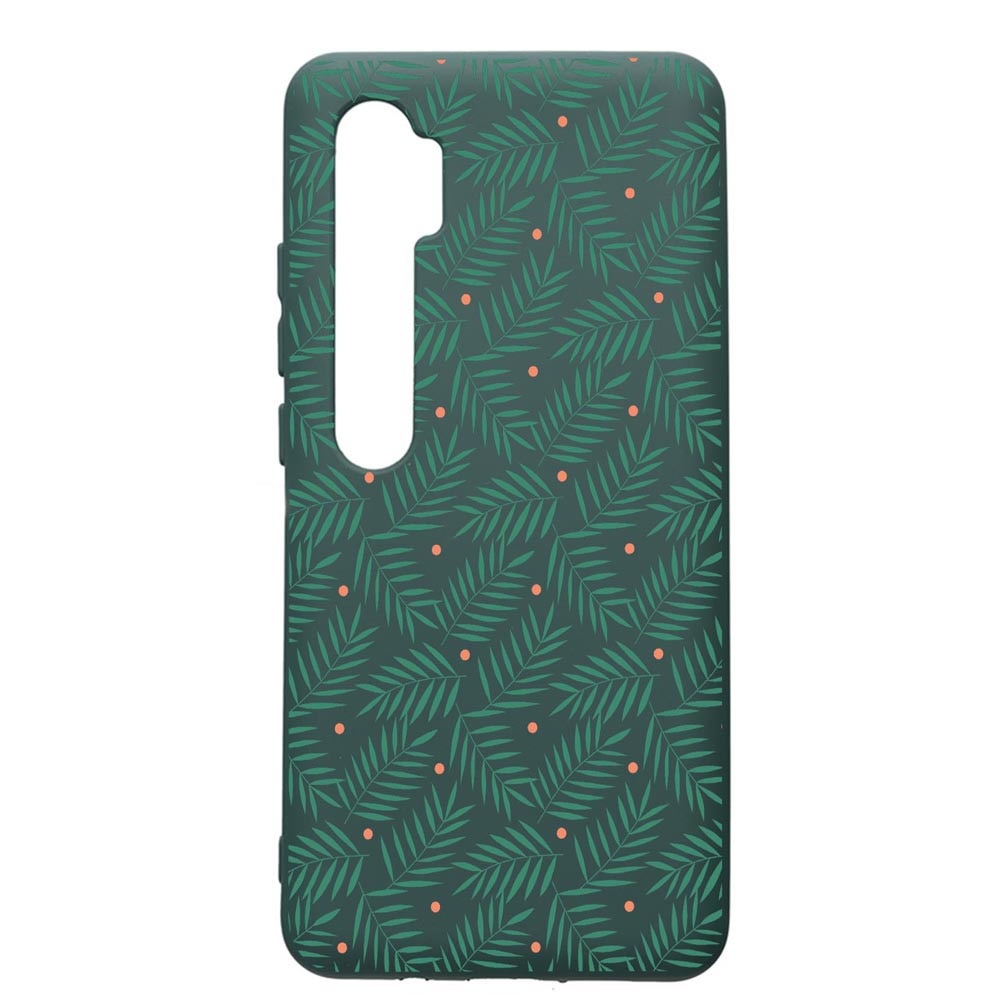 Husa Premium Silicon Compatibila Cu Xiaomi Mi Note 10, Xmas, cu interiorul din material textil, protectie camera, Forest Green, PFG310
