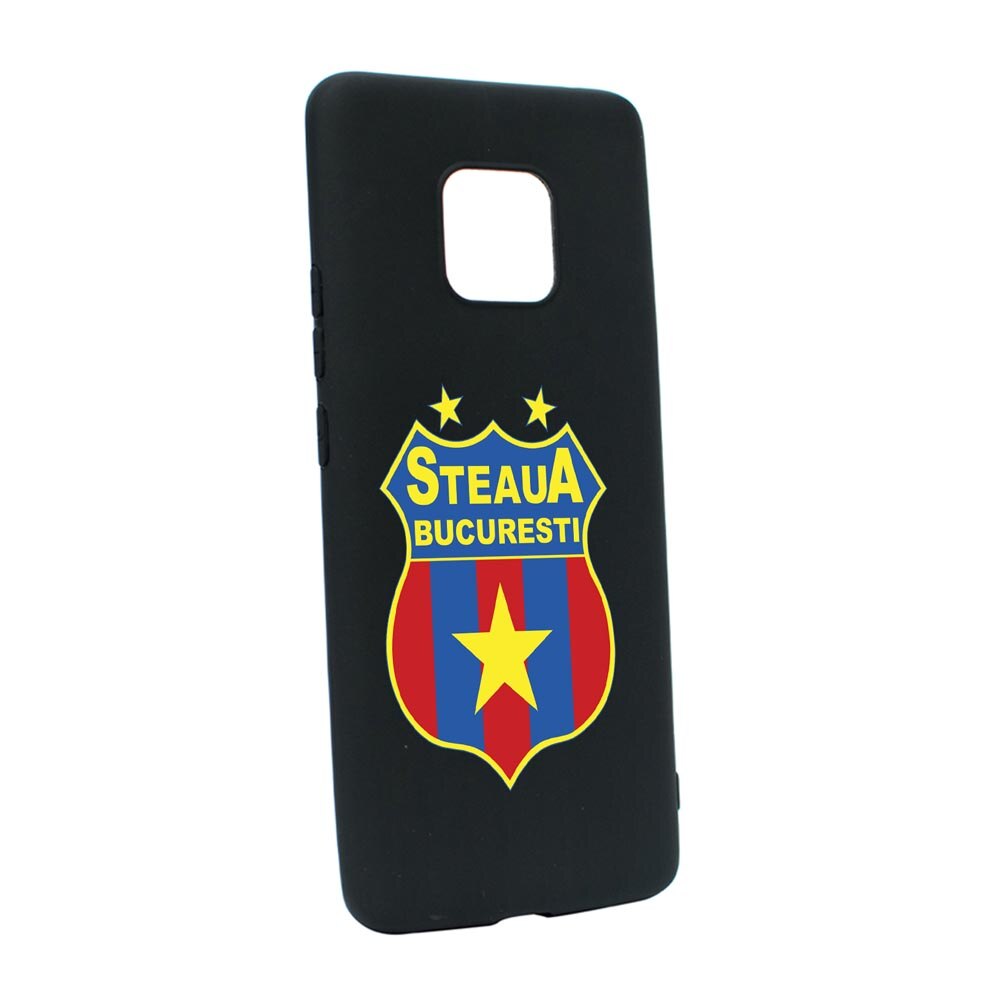 Husa Silicon Football, Steaua, compatibila cu Motorola Moto E7 Plus, rezistenta la uzura, anti-alunecare, B230