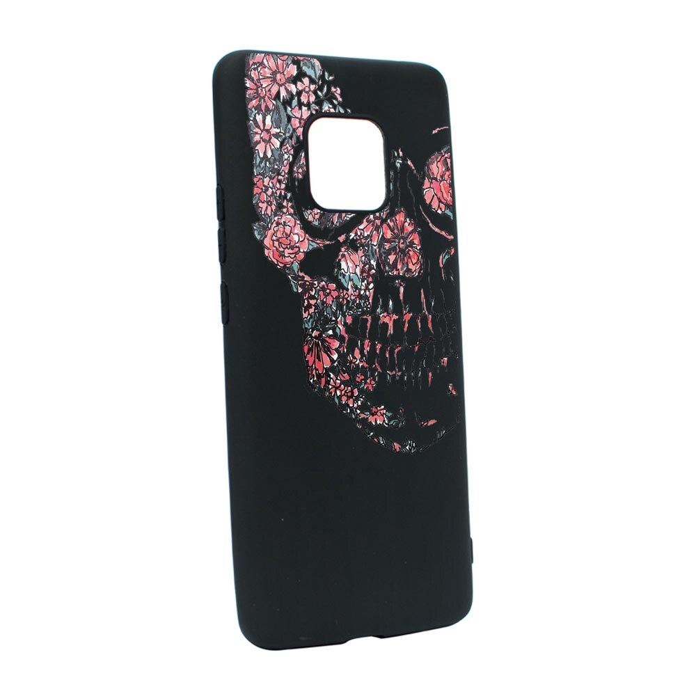 Husa Silicon Skull, compatibila cu Motorola Moto G9, rezistenta la uzura, anti-alunecare, B253