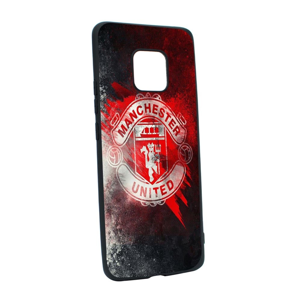 Husa Silicon Football, Manchester United, compatibila cu Motorola Moto E7 Plus, rezistenta la uzura, anti-alunecare, B233