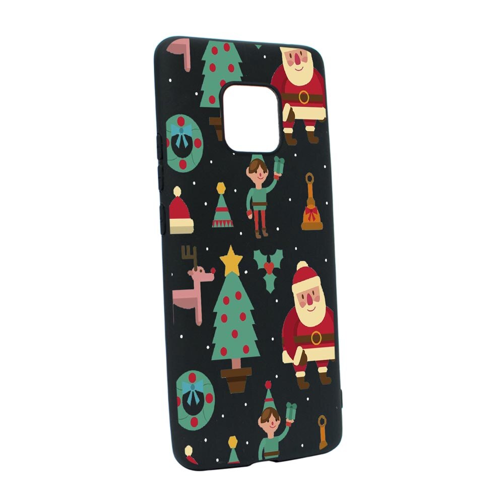 Husa Silicon Xmas, compatibila cu Motorola Moto E7 Plus, rezistenta la uzura, anti-alunecare, B320