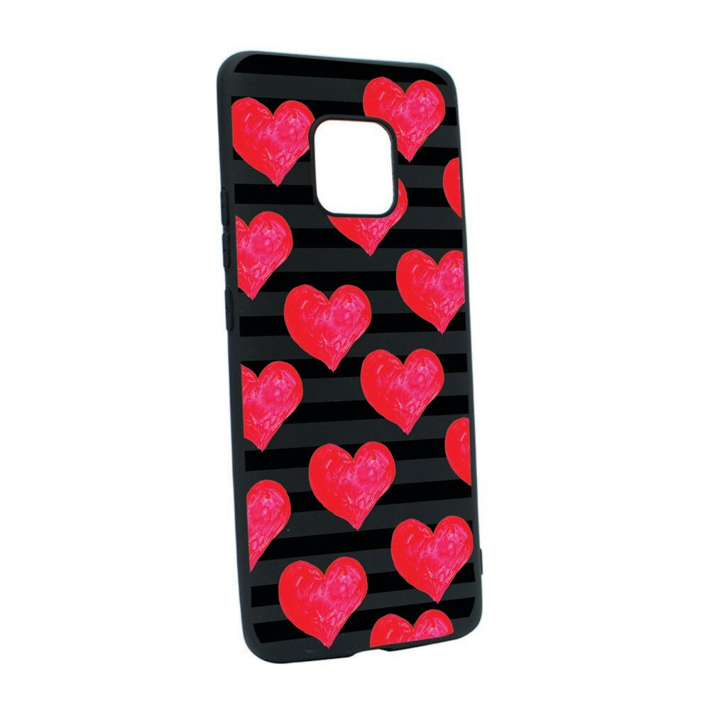 Husa Silicon Compatibila Cu Motorola Moto E7 Plus, hearts, rezistenta la uzura, anti-alunecare, B102