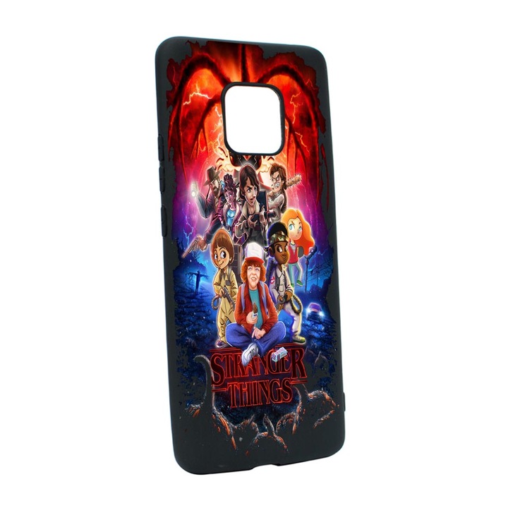 Husa Stranger Things, pentru Xiaomi Redmi Note 9 Pro, rezistenta la uzura, anti-alunecare, din silicon Premium, B377