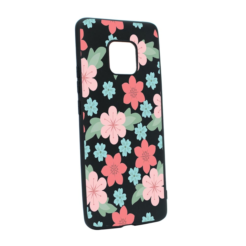 Husa Silicon Flowers, Pastel colors, compatibila cu Motorola Moto G9 Play, rezistenta la uzura, anti-alunecare, B515