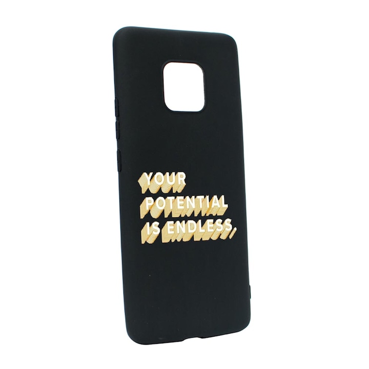 Husa cu mesaj Endless, pentru Xiaomi Redmi Note 9 Pro, rezistenta la uzura, anti-alunecare, din silicon Premium, din silicon Premium, B484