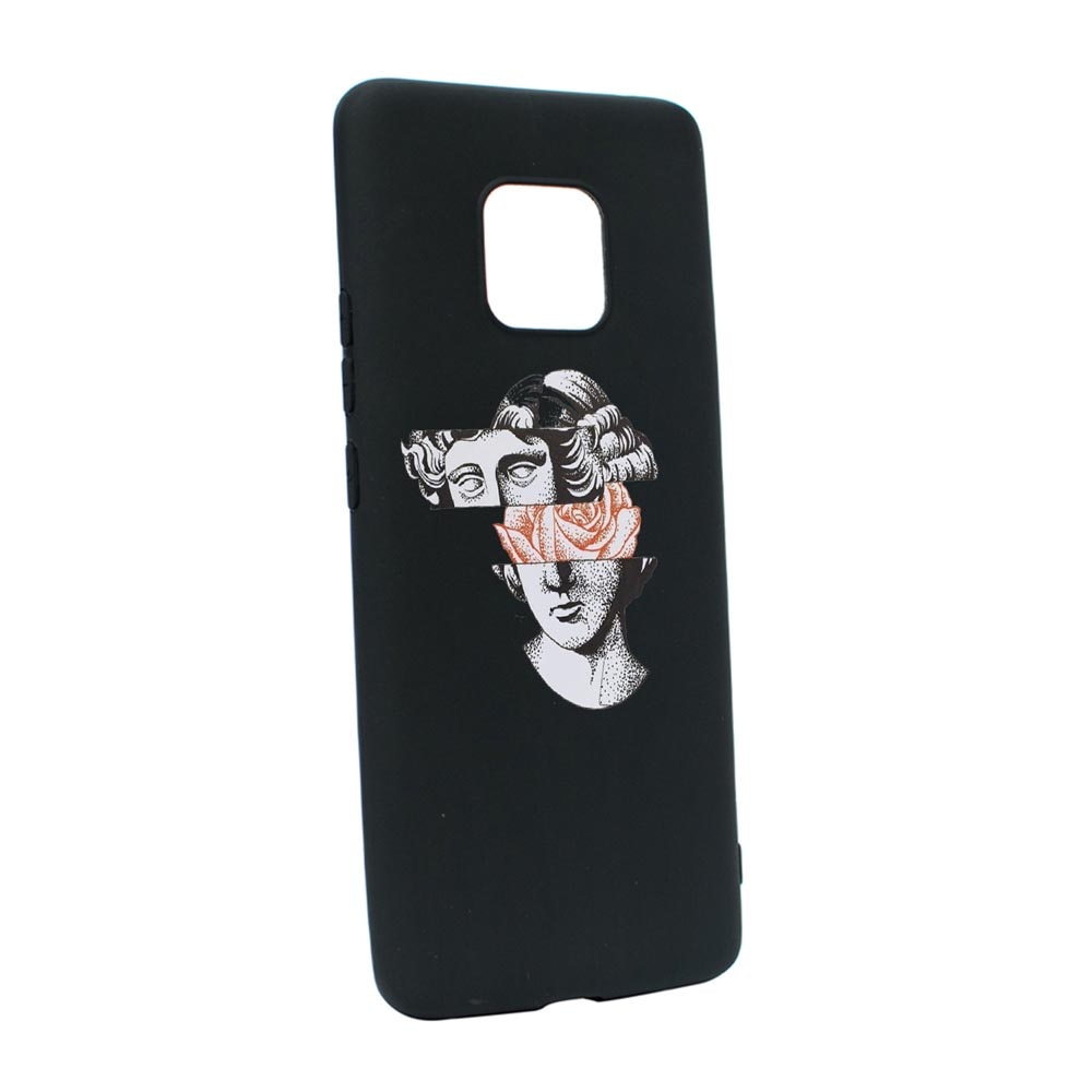 Husa Silicon Statue - Rose, compatibila cu Motorola Moto E7 Plus, rezistenta la uzura, anti-alunecare, B604