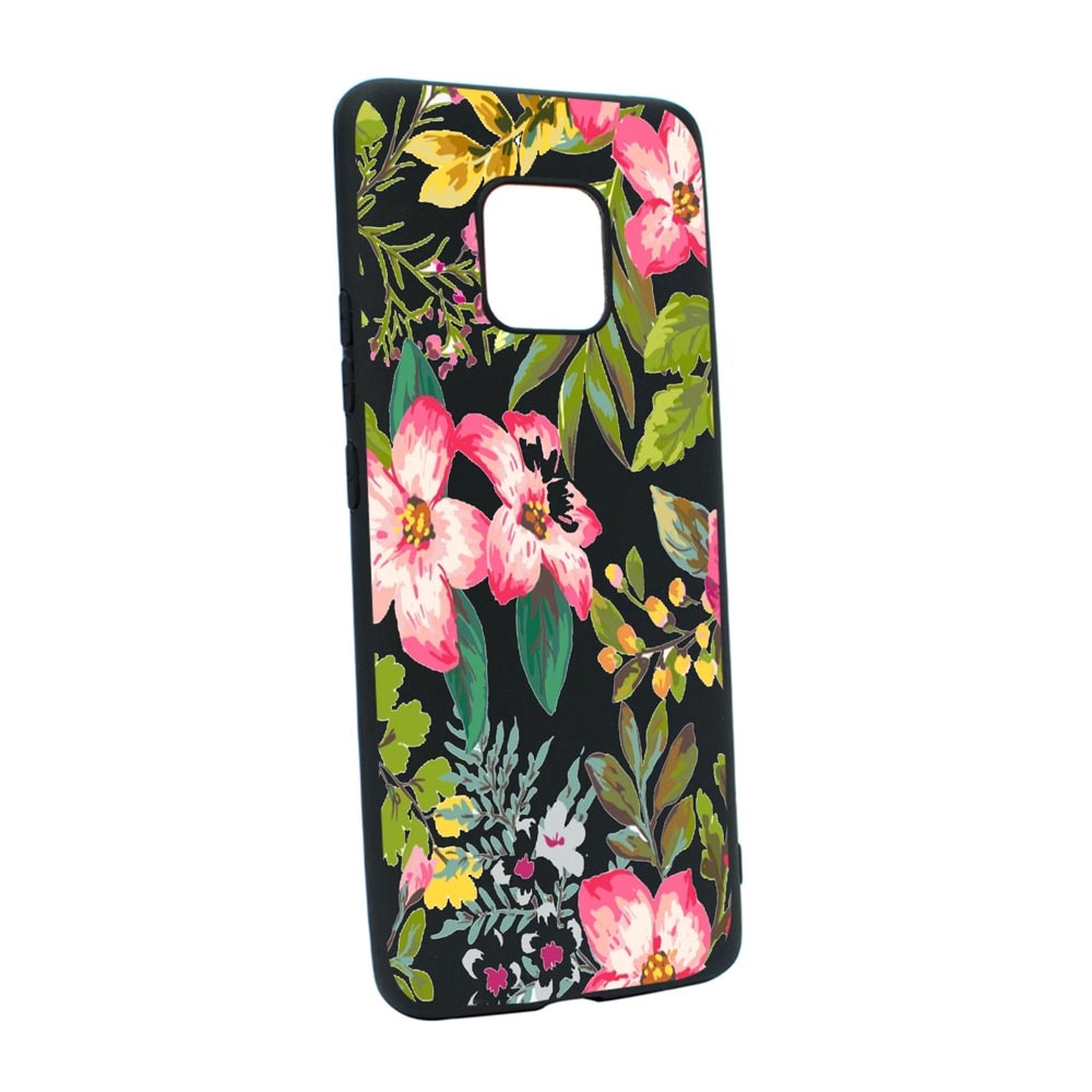 Husa Silicon Flowers, Pastel colors, compatibila cu Motorola Moto E7 Plus, rezistenta la uzura, anti-alunecare, B510
