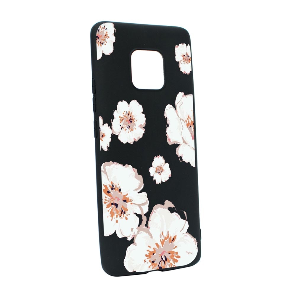 Husa Silicon Flowers, Pastel colors, compatibila cu Motorola Moto E7 Plus, rezistenta la uzura, anti-alunecare, B499