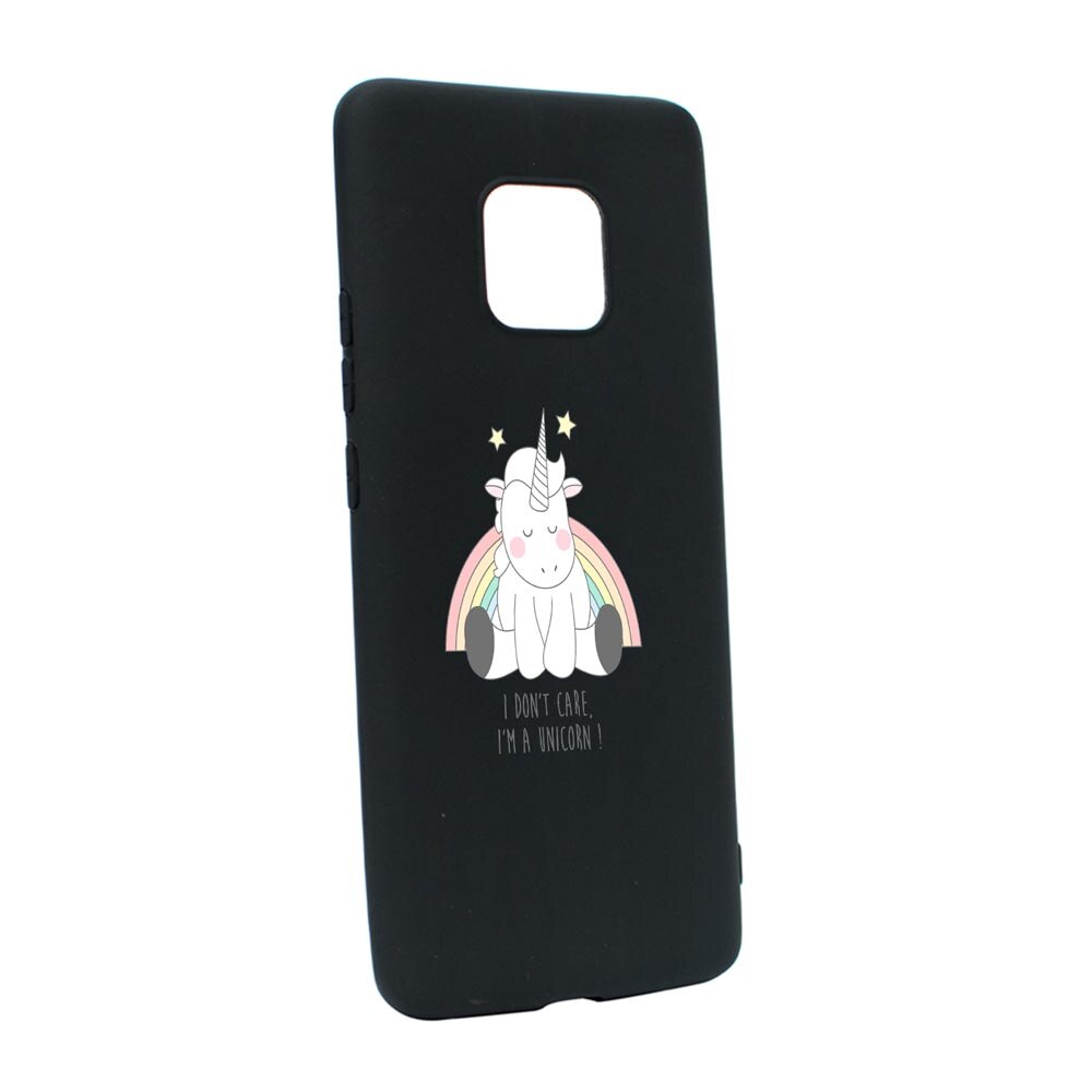 Husa Silicon Unicorn - I Don't Care, compatibila cu Motorola Moto E7 Plus, rezistenta la uzura, anti-alunecare, B524