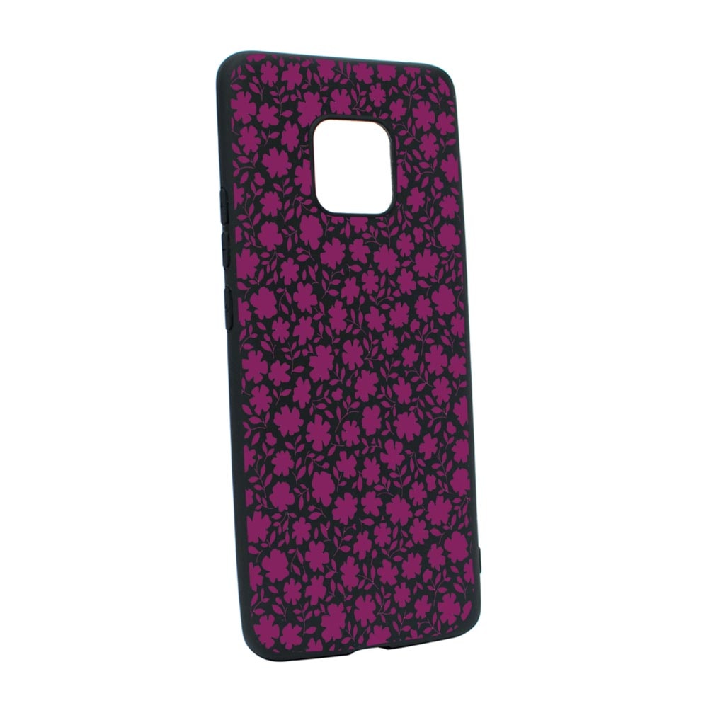 Husa Silicon Flowers Pattern, compatibila cu Motorola Moto E7 Plus, rezistenta la uzura, anti-alunecare, B627