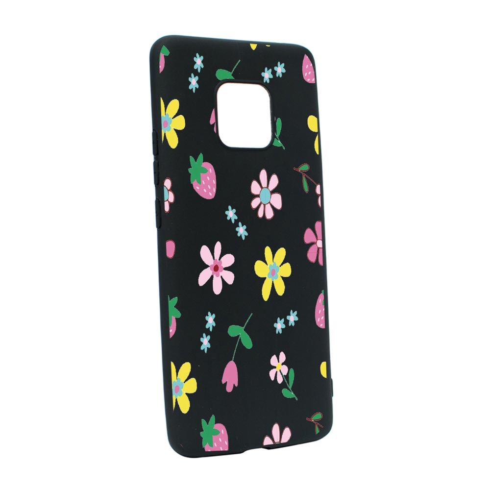 Husa Silicon Flowers, compatibila cu Motorola Moto E7 Plus, rezistenta la uzura, anti-alunecare, B687