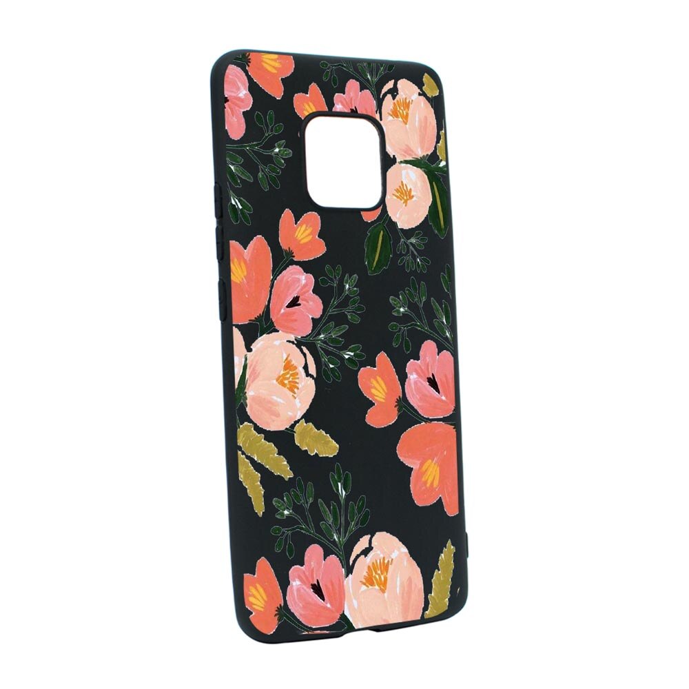 Husa Silicon Flowers, Pastel colors, compatibila cu Motorola Moto G9, rezistenta la uzura, anti-alunecare, B504