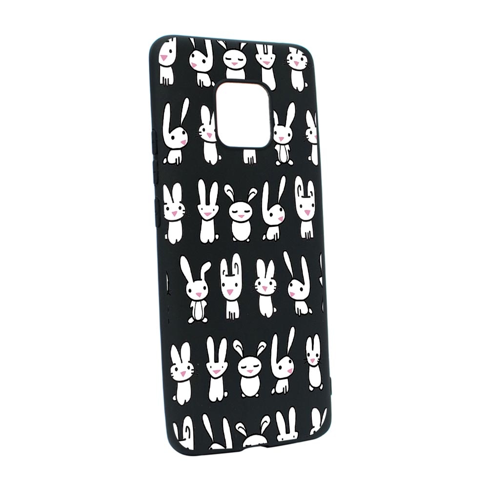 Husa Silicon Rabbits, compatibila cu Motorola Moto E7 Plus, rezistenta la uzura, anti-alunecare, B691
