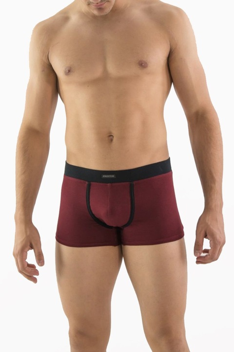Férfi boxernadrág PRESTIGE B187, Bordó/Fekete