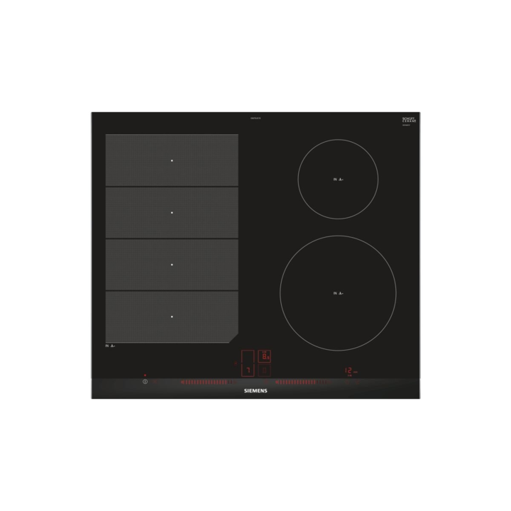 Индукционен плот за вграждане Siemens EX675LEC1E, 4 зони на готвене, Таймер, Touch control, Черен