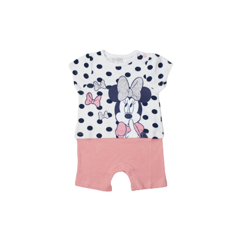 Salopeta vara, Minnie, roz cu buline 74 cm