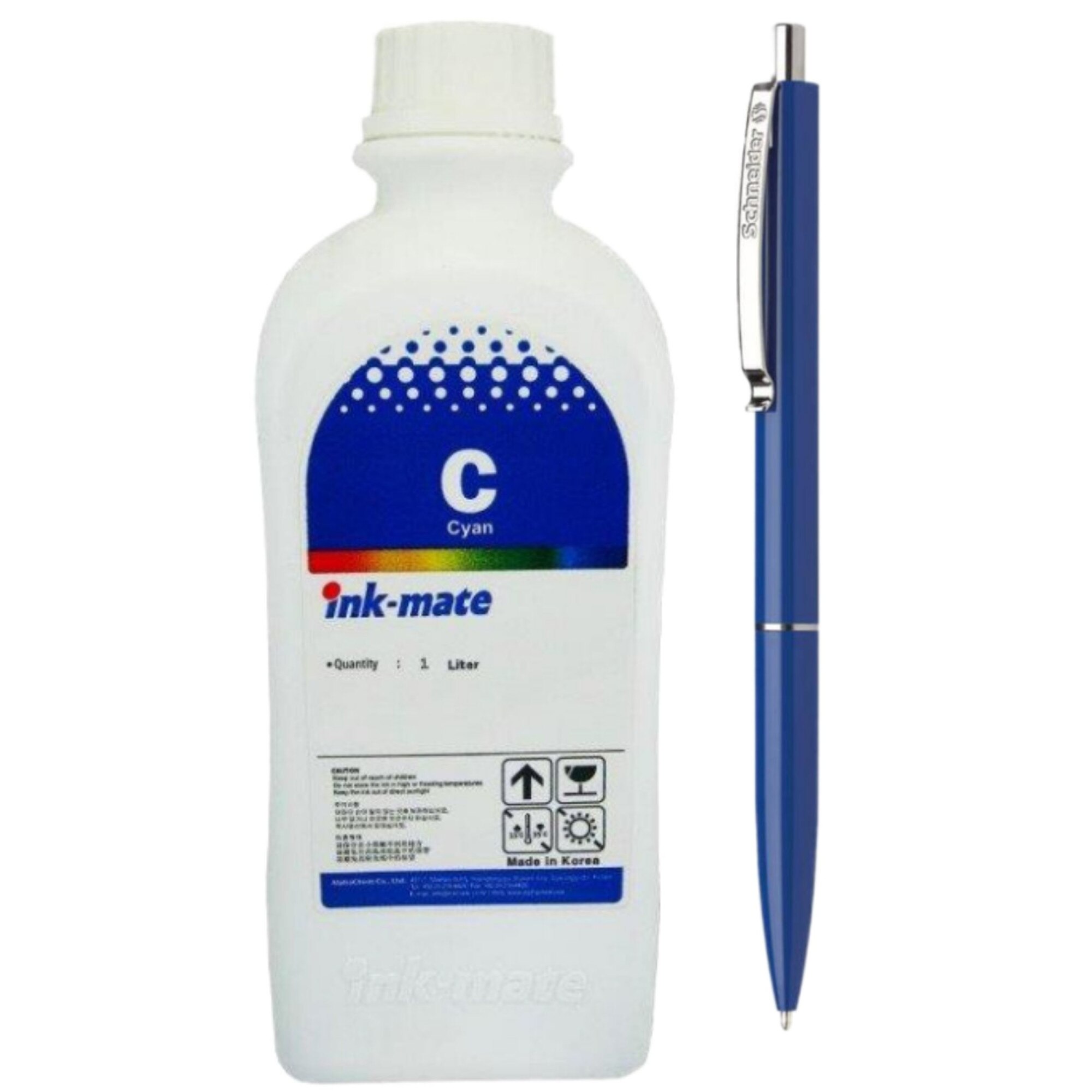 Flacon cerneala plotter InkMate compatibil HP C4846A (80) Cyan 1000ml si Pix Schneider
