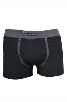Boxeri barbati PRESTIGE B187, Bumbac si elastan, Negru/Grafit Boxeri barbati PRESTIGE B187, Bumbac si elastan, Negru/Grafit