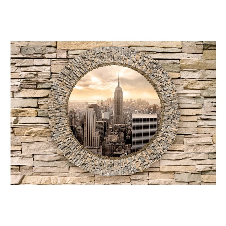 Fototapet vlies pentru Sufragerie, Dormitor, Oras ascuns - 150cm X 105cm, Instructiuni, lipici