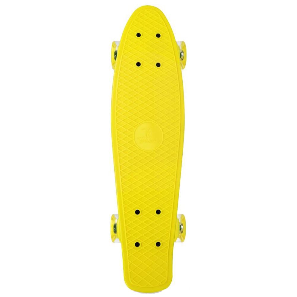 Penny board cu roti de silicon si lumini ABEC-7, PU, Aluminiu, HB3007-B RCO®