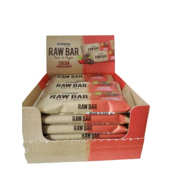 Pachet 18 batoane naturale vegane Korona RAW BAR, Cacao si goji, 18x30 g Pachet 18 batoane naturale vegane Korona RAW BAR, Cacao si goji, 18x30 g
