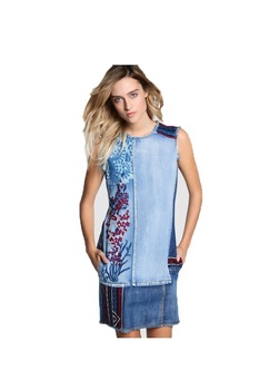 Maiou denim, Desigual 75V20A1, Albastru, M Maiou denim, Desigual 75V20A1, Albastru, M