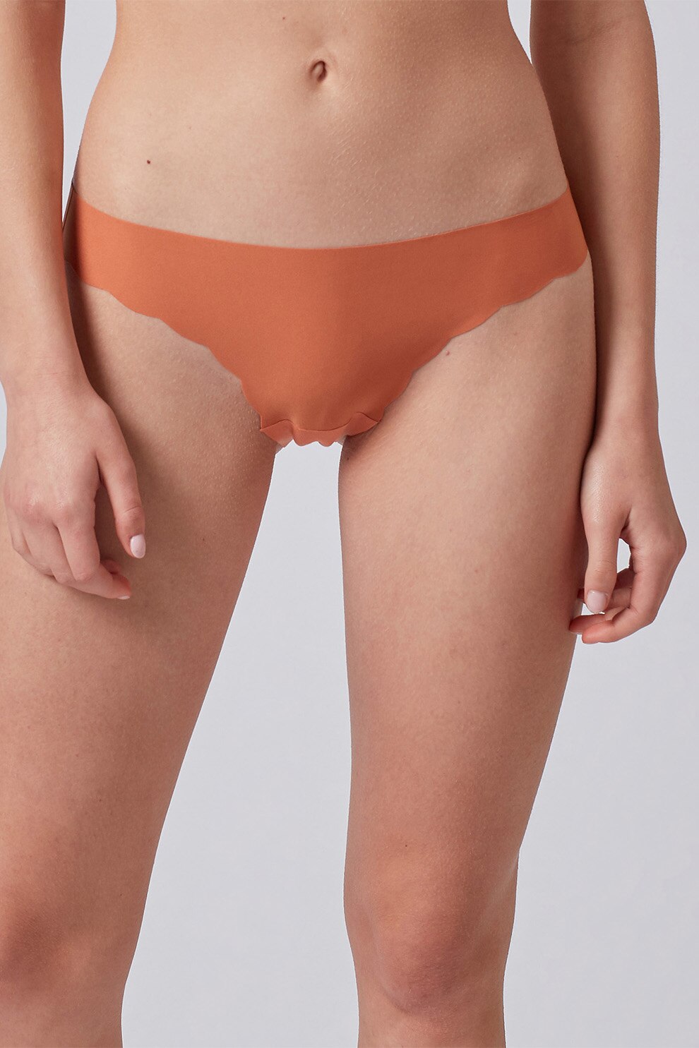 Skiny, Chiloti fara cusaturi cu terminatii valurite Micro Lovers, Oranj persan, XL