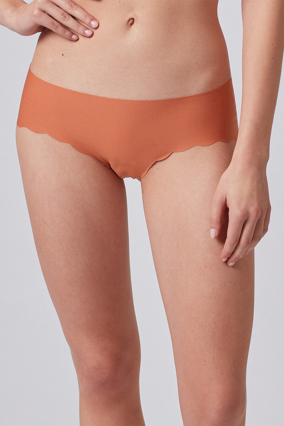Skiny, Chiloti hipster din microfibra, fara cusaturi, Oranj persan, L