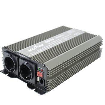Invertor de tensiune AlcaPower by President 1500W 24V-230V, sinusoida modificata, port USB, intrare telecomanda Invertor de tensiune AlcaPower by President 1500W 24V-230V, sinusoida modificata, port USB, intrare telecomanda