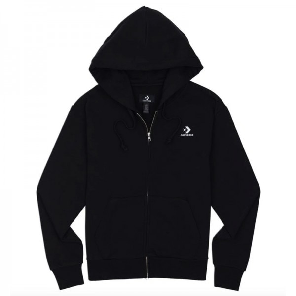Bluza Converse emb fz hoodie ft, XS EU, Negru