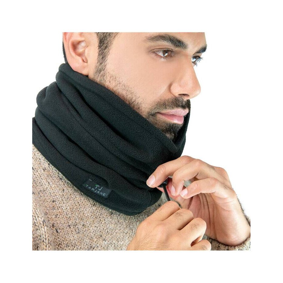 Guler cu snur de ajustare, Tarjane, Thermo, Lana, Negru, One Size