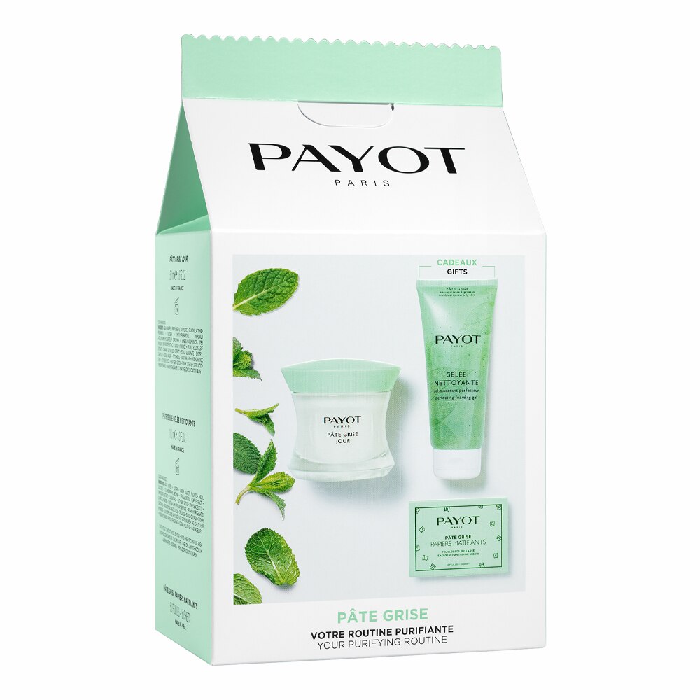 Set Pate Grise (Crema zi + Servetele Matifiante + Gel spumant 100 ml) , Payot
